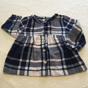 6m (5/$20) Plaid Flannel Button-Down Shirt by Carter’s